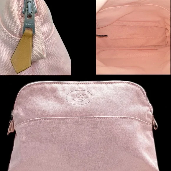 Hermes Pink Makeup Toiletry Bag / Pouch - Picture 2 of 7